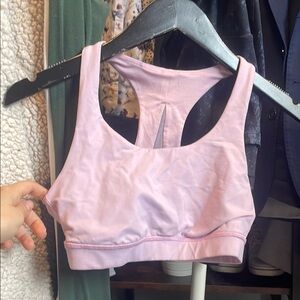 ☀️001. Lululemon Athletica Pink Sports Bra with Racerback Design